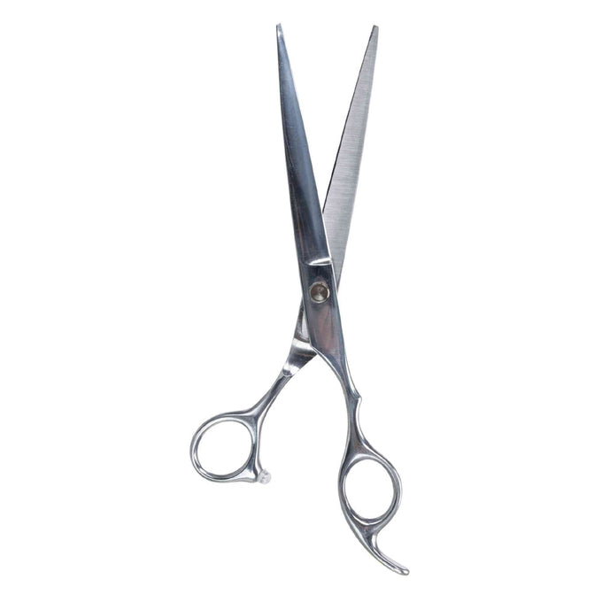 Professional 20cm stainless steel pet grooming scissors for cats and dogs with adjustable screw and soft rubber stoppers -