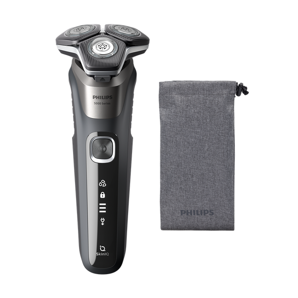 Philips Wet & Dry Electric Shaver Series 5000 with Pop-up Trimmer, LED Display, 360° Flex Heads – Available at Keans