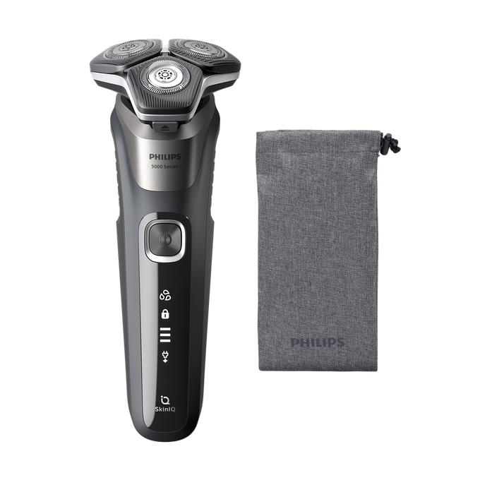 Philips Wet & Dry Electric Shaver Series 5000 with Pop-up Trimmer, LED Display, 360° Flex Heads – Available at Keans