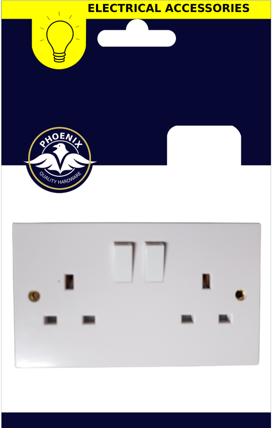 Phoenix 2-Gang Switched Socket Keans Claremorris