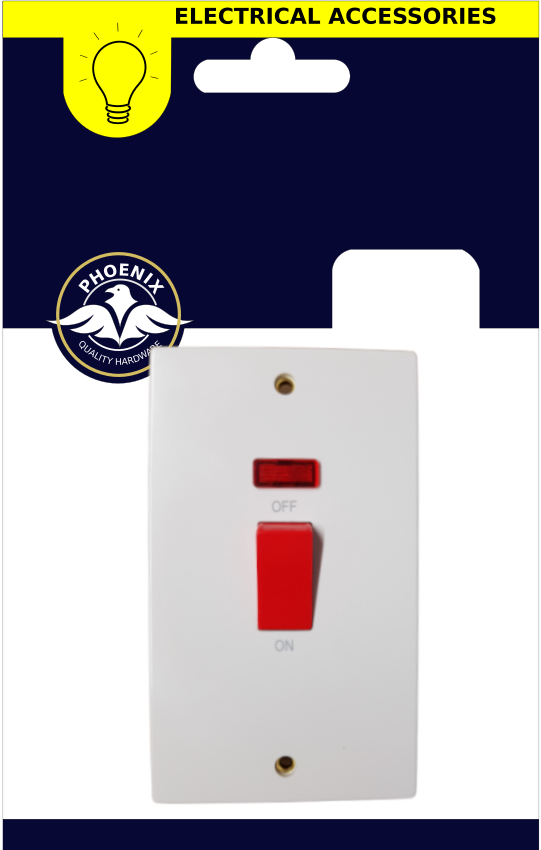 Phoenix 45A Double Cooker Switch with Neon Indicator Keans Claremorris