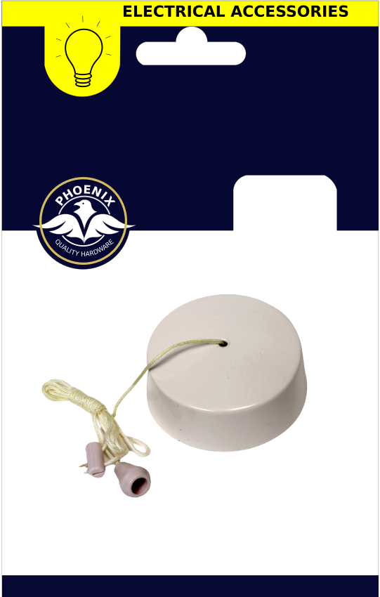 Phoenix 5Amp Pull Cord Ceiling Switch (1) Keans Claremorris