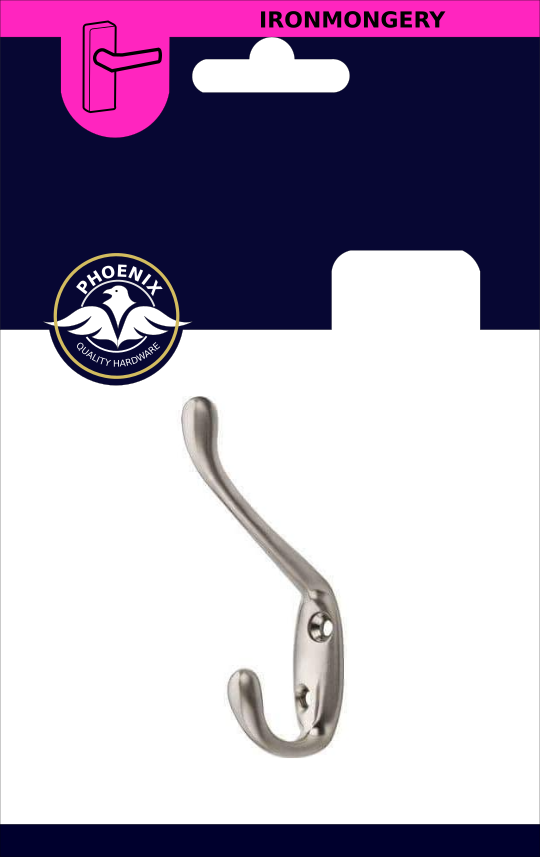 Phoenix Chrome Hat & Coat Hook Keans Claremorris