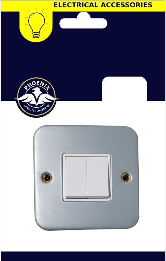 Phoenix Metal-Clad 2-Gang 2-Way Light Switch Keans Claremorris