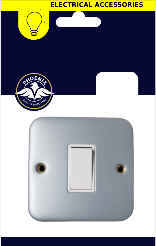 Phoenix Metal Clad Plate Switch 1 Gang 2 Way Keans Claremorris