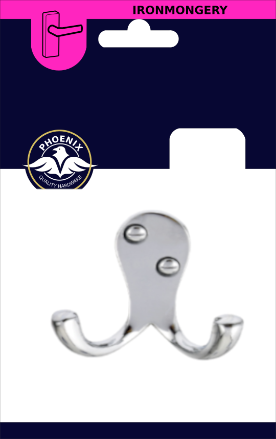 Phoenix Twin Chrome Robe Hook (1) Keans Claremorris