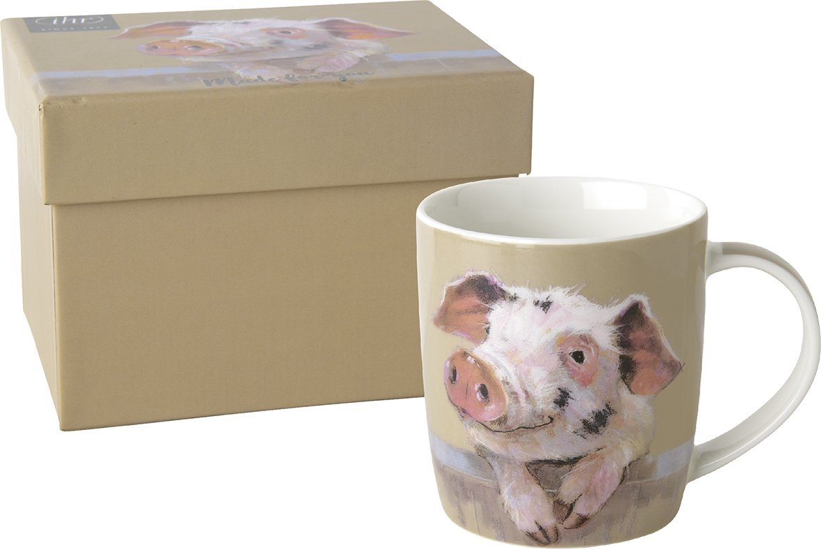 Pig Porcelain Mug with Gift Box – 300ml Keans Claremorris