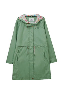 Lighthouse Ladies Pippa Coat in Soft Green, stylish waterproof outerwear, available at Keans Claremorris.