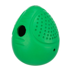 Green Roly Poly Snack Egg dog toy with treat dispenser, natural rubber, 8cm, interactive fun – Keans Claremorris