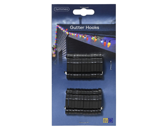 Plastic Outdoor Gutter Hooks Black - L.0.4cm x W.3.5cm x H.1.8cm  Keans Claremorris