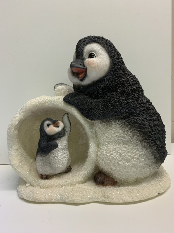 Playful Mother & Baby Snowball Penguin F Keans Claremorris
