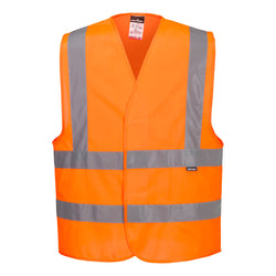 Portwest Two Band Hi-Viz Vest - Orange S/M Keans Claremorris