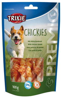 Premio Chickies 100g gluten-free chicken breast calcium bones, 61% meat, no added sugar, resealable bag – Keans Claremorris