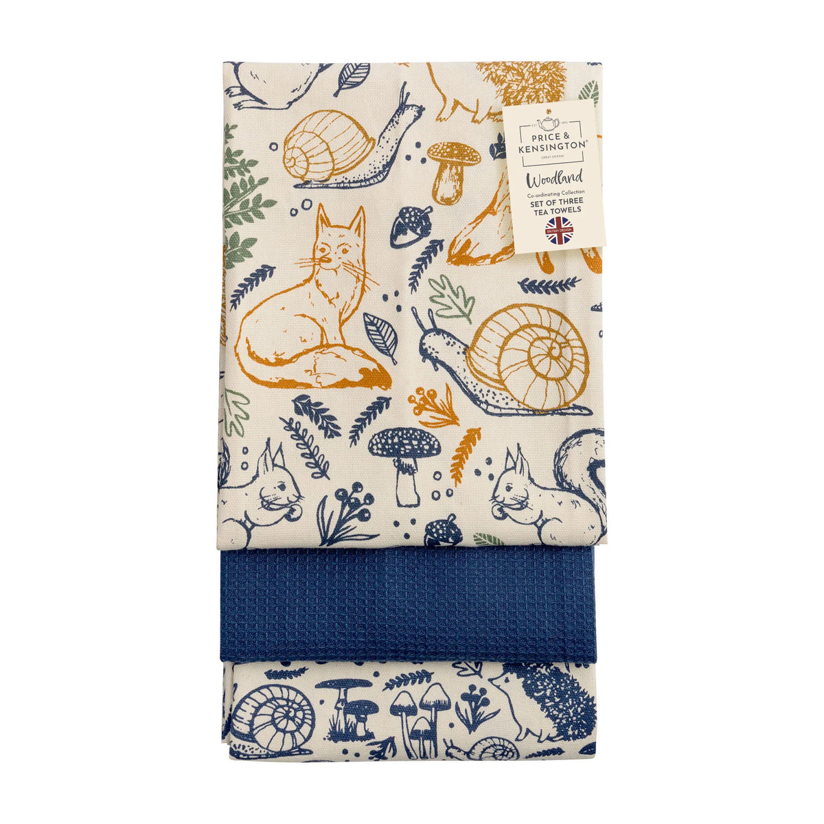 Price & Kensington Woodland Set Of 3 Tea Towels Keans Claremorris