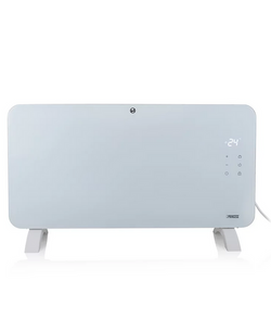 Princess Smart Panel Heater 1500W white glass panel, Alexa compatible, touch LED, wall mount or freestanding – Keans