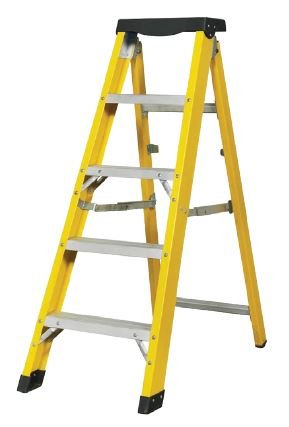 Probuild 5 Step Fibreglass Ladder, non-conductive, EN131 compliant, non-slip steps, 150kg max load – Keans Claremorris