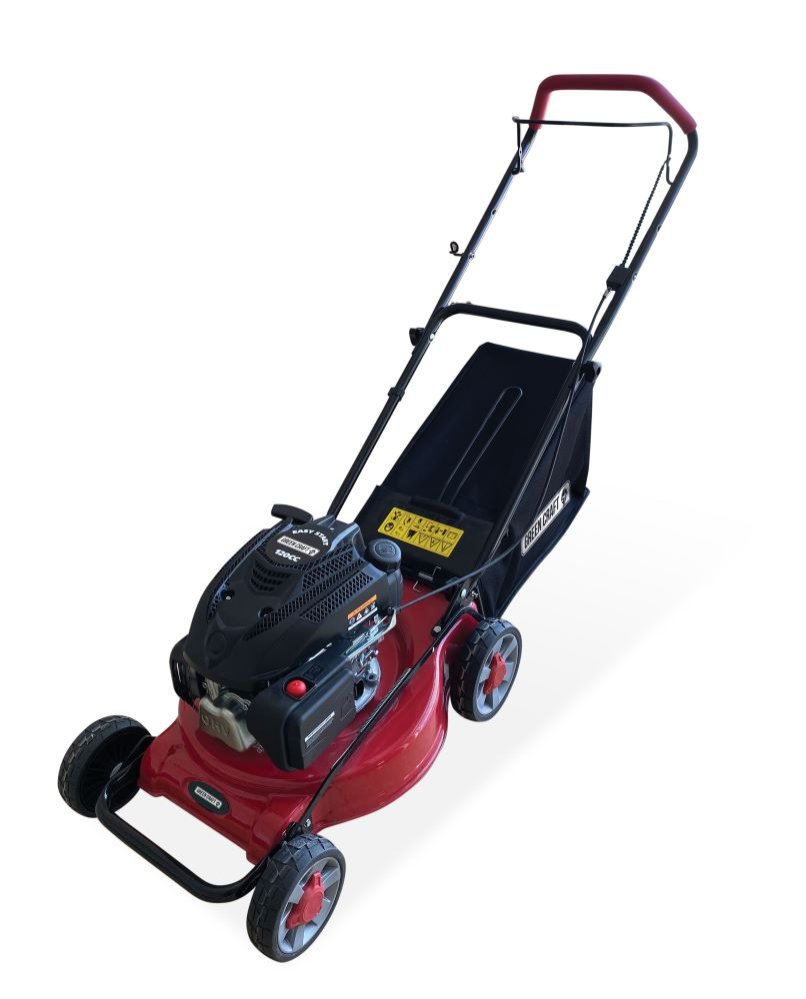 Green Craft 40cm Push Petrol Lawnmower with 120cc engine, 2-in-1 collect/rear eject, 6 height levels – Keans Claremorris