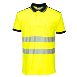 Pw3 Hi-Vis Cotton Comfort Polo Shirt Yellow/Black Keans Claremorris