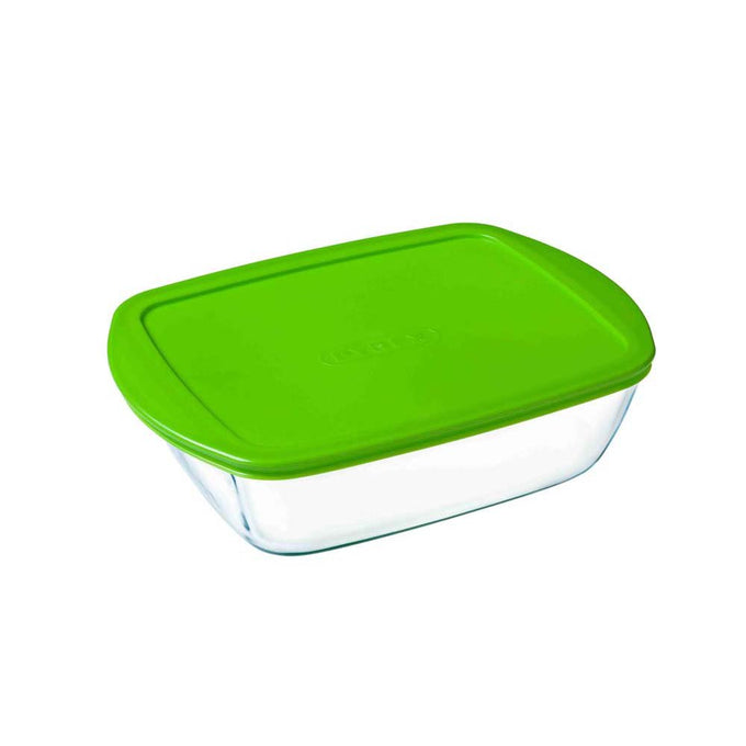 Pyrex 28x20cm 2.5L borosilicate glass rectangular dish with BPA-free lid, oven, microwave safe - Keans Claremorris