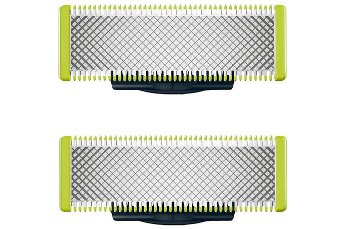 Philips OneBlade set of 2 blades for trimming, shaving, and edging any hair length, fast delivery from Keans Claremorris.