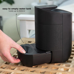 Russell Hobbs Compact Black Dehumidifier RHDH1061B for small spaces, energy-efficient, available at Keans Claremorris