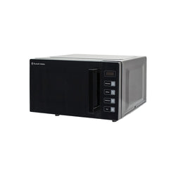Russell Hobbs 23L Flatbed Microwave Black, 800W, 4-button control, no turntable, sleek mirror finish – Keans Claremorris
