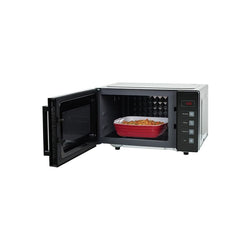 Russell Hobbs 23L Black Microwave Flatbed RHEM2301BLK, compact design, available at Keans Claremorris