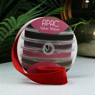 Bright Red Velvet Ribbon 38mm x 20m - Image 1