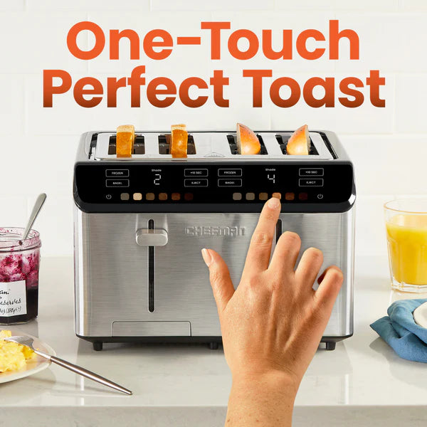 Chefman Smart Touch 4 Slice Toaster| RJ31-SS-T-4SL-SBS - Image 5