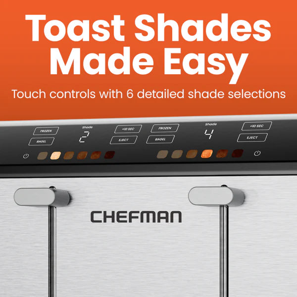 Chefman Smart Touch 4 Slice Toaster| RJ31-SS-T-4SL-SBS - Image 6