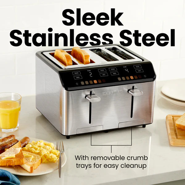 Chefman Smart Touch 4 Slice Toaster| RJ31-SS-T-4SL-SBS - Image 2