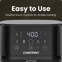 Chefman Turbo Fry Touch 4L Air Fryer| RJ38-4T-BLACK