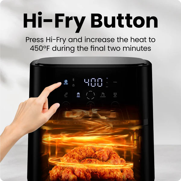 Chefman Turbo Fry Touch 4L Air Fryer with Easy View Window| RJ38-4TW-BLACK - Image 4