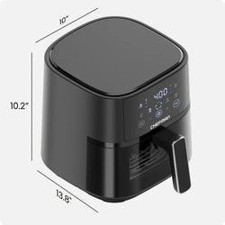 Chefman Turbo Fry Touch 4L Air Fryer with Easy View Window| RJ38-4TW-BLACK
