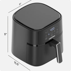 Chefman Air Fryer Turbo Fry Touch 6L Digital Air Fryer| RJ38-6T-BLACK-D-UK
