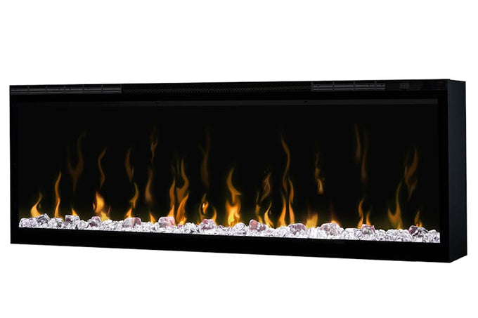 Dimplex 50" Ignite Frameless Electric Fireplace with realistic flames, sleek design – available at Keans Claremorris.