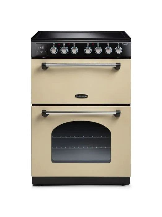 Rangemaster CLA60ECCR/C 128110 Classic 60cm Ceramic Cooker - CREAM/CHROME - Image 1