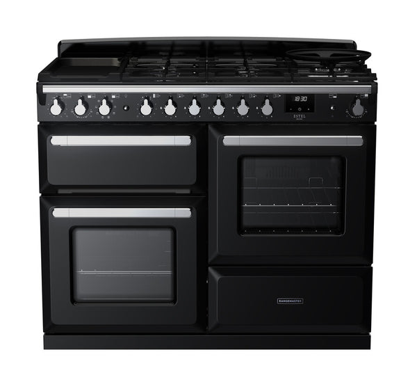 Rangemaster Dual Fuel Estel Deluxe 110cm Chrome Trim Keans Claremorris