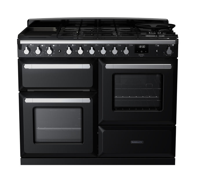 Rangemaster Dual Fuel Estel Deluxe 110cm Chrome Trim Keans Claremorris