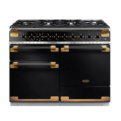 Rangemaster Elise 110cm Dual Fuel  Black Edition Antique Brass Trim Keans Claremorris