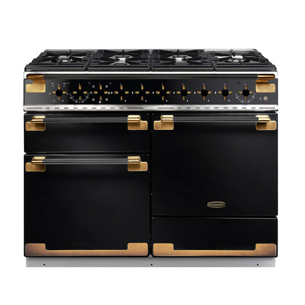Rangemaster Elise 110cm Dual Fuel  Black Edition Antique Brass Trim Keans Claremorris