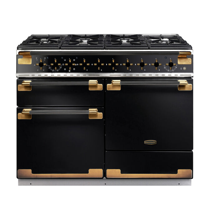 Rangemaster Elise 110cm Dual Fuel  Black Edition Antique Brass Trim Keans Claremorris