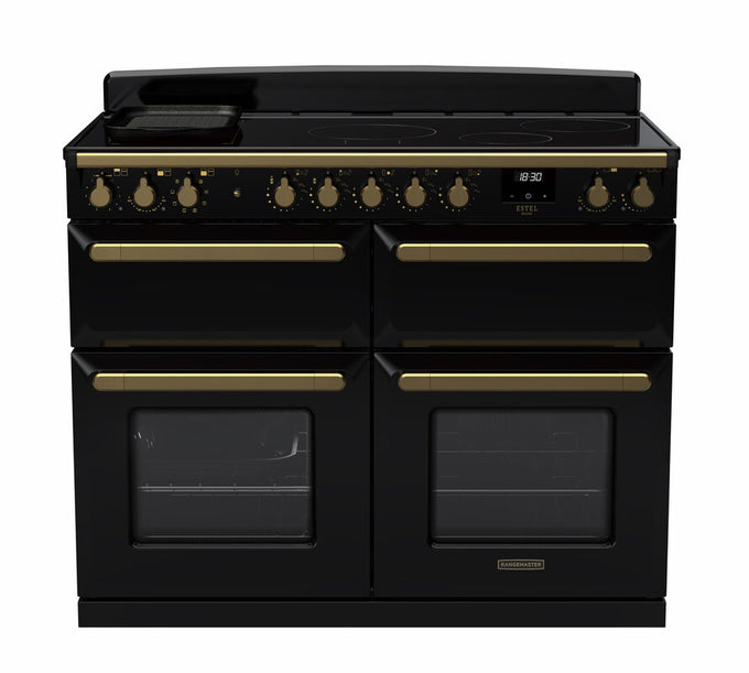 Rangemaster Induction Estel Deluxe 110cm Slow Cook Oven Antique Brass Trim Keans Claremorris