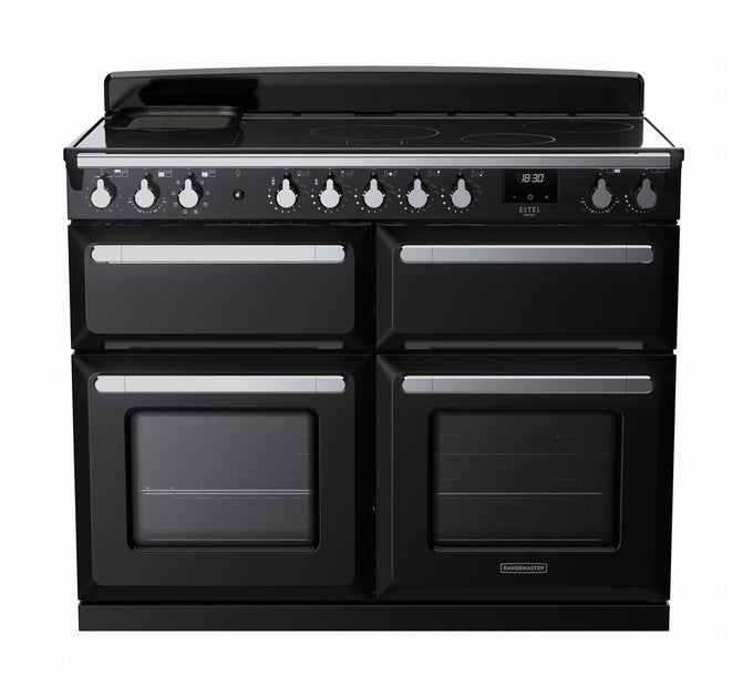 Rangemaster Induction Estel Deluxe 110cm Slow Cook Oven Chrome Trim Keans Claremorris