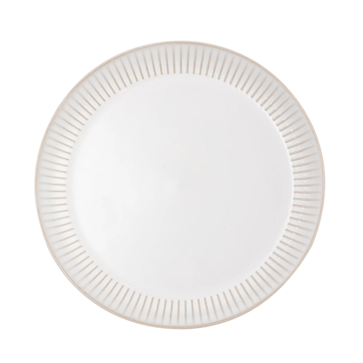 Reactive Ridge White Dinner Plate Keans Claremorris