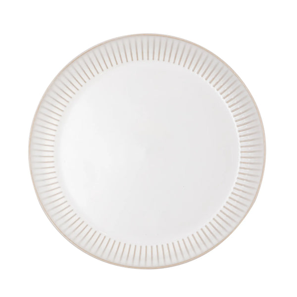 Reactive Ridge White Dinner Plate Keans Claremorris