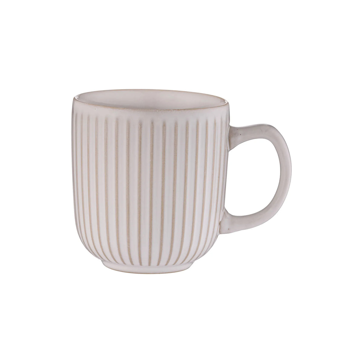 Reactive Ridge White Mug 400ml Keans Claremorris