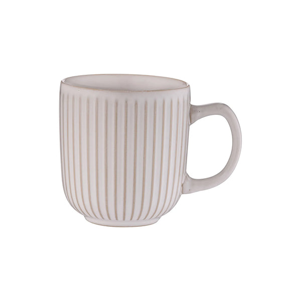Reactive Ridge White Mug 400ml Keans Claremorris