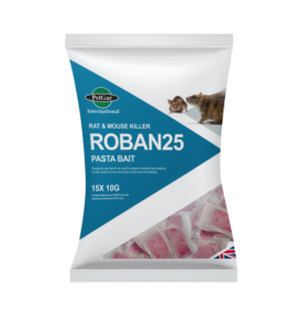 Roban 25 Pasta Bait 150g sachet for effective rat and mouse control, nut-free, high palatability – Keans Claremorris