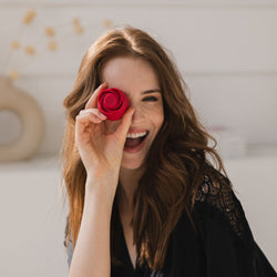 Beautifly RoseGlow Pleaser Stimulator Intimate Massager Red, ergonomic design, available at Keans Claremorris